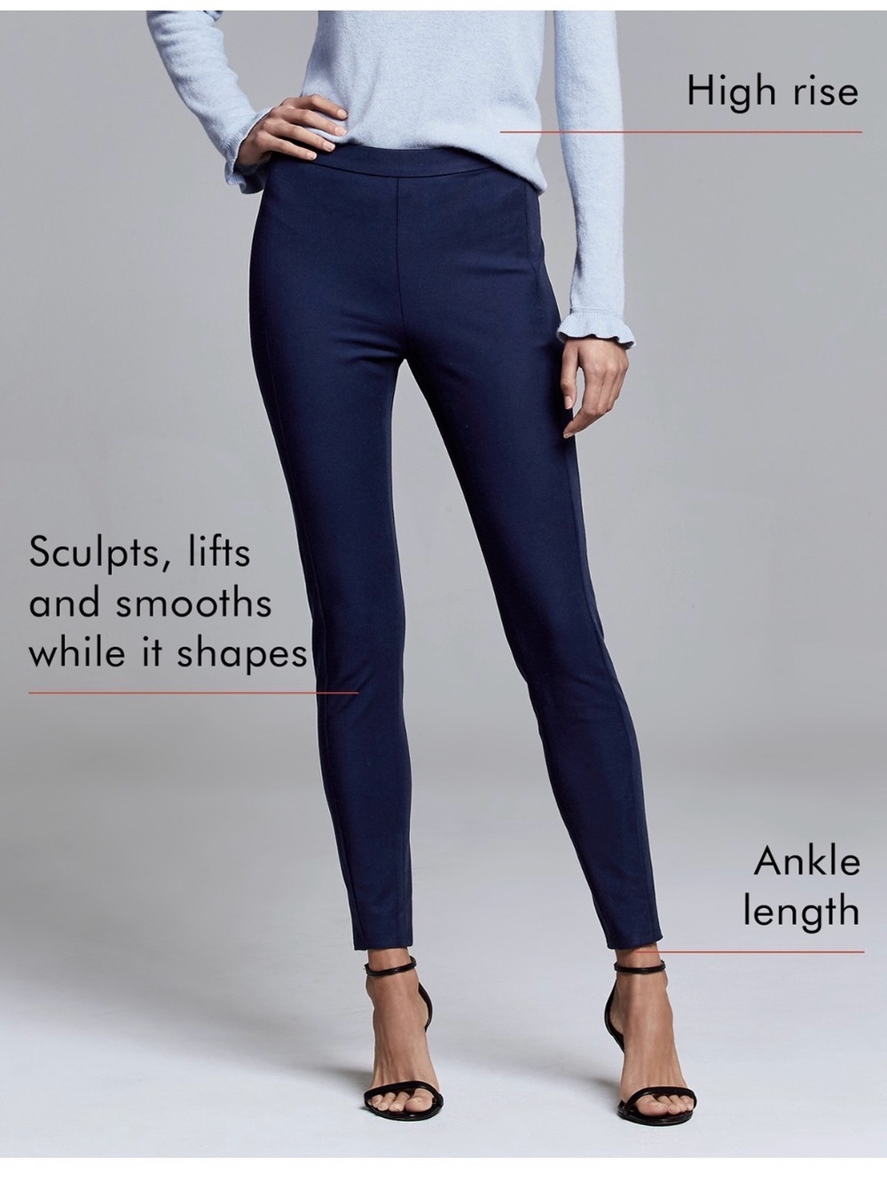 Banana Republic Charcoal Skinny Ponte Pants